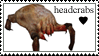 Stamp that says Headcrabs with a heart