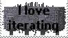 Stamp that says I Love Iterating