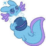 Pixel art of Ender Turret as a Slugcat.