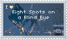 Stamp that says I Heart Eight Spots on a Blind Eye