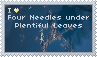 Stamp that says I Heart Four Needles under Plentiful Leaves