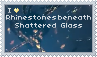 Stamp that says I Heart Rhinestones beneath Shattered Glass
