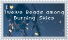 Stamp that says I Heart Twelve Beads among Burning Skies
