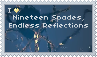 Stamp that says I Heart Nineteen Spades, Endless Reflections